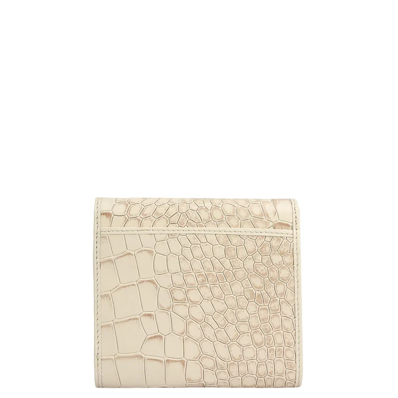 Da Milano Marshmallow Croco Leather Ladies Wallet - Marshmallow for Women | Best Price UAE